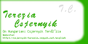 terezia csjernyik business card